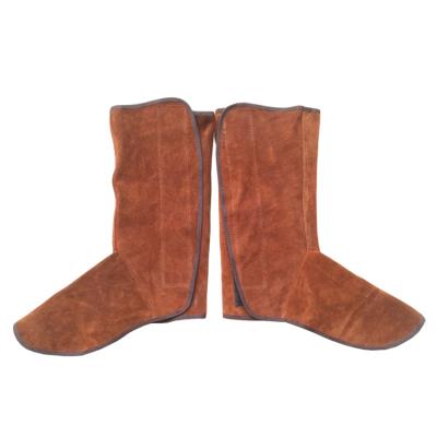 China Safety Foot Welding Flame Retardant Welding Cover Heat Wear Resistant Cowhide Leather Foot Protection Cover for sale