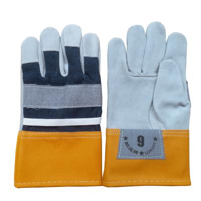 China Rigger High Quality Leather Work Gloves Safety Work Working Gloves For Hand Protection For Construction Binding Steel for sale