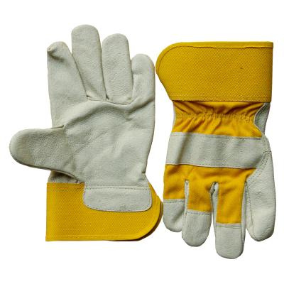 China Rigger Pig Grain Leather Work Gloves Safety Work Working Gloves For Hand Protection for sale