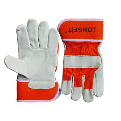 China Rig Hot Sale Industry Safety Work Gloves Rigger Soft And Durable Grain Cowhide Protection Construction for sale