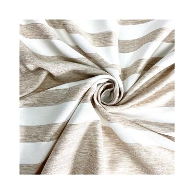 China Ivory Dye Stripe Design Anti Static 250cm 100% Polyester Yarn Dyed for sale