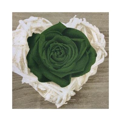 China 140gsm memory polyester 100% fabrics changxing italy 280cm green rose and heart patterns pigment print for bedsheet fabric for sale