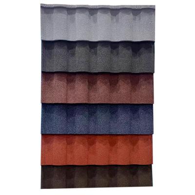 China Modern roof top material design building construction villa stone coated sheet building material metal steel roof tiles for sale