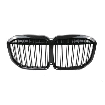 China ABS Carbon Fiber G07 Dual Line Car Front Grille Car Front Bumper For BMW X7 for sale