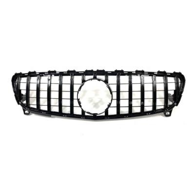 China Black GTR Class W176 Chrome Front Car Grille Mesh For Mercedes A Style ABS Small for sale