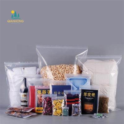 China Aseptic Thick Poly Ziplock Bags Food Grade Clear Durable Safe Plastic Bags For Dry Goods Candy Tea Coffee And Small Parts Storage for sale