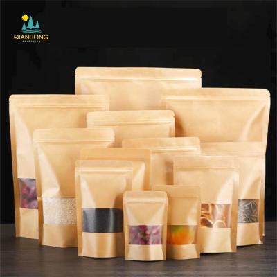 China Custom Aseptic Stand Up Coffee Packaging Kraft Paper Pouches Zipper Bag Printing for sale