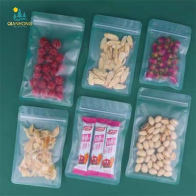 China Aseptic Manufacturers Custom Printing Plastic Transparency Three Side Seal Zipper Bag for sale