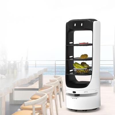 China food & Beverage factory artificial intelligence navigation autonomous service robot is used for hotel, restaurant, bar service robot waiter for sale