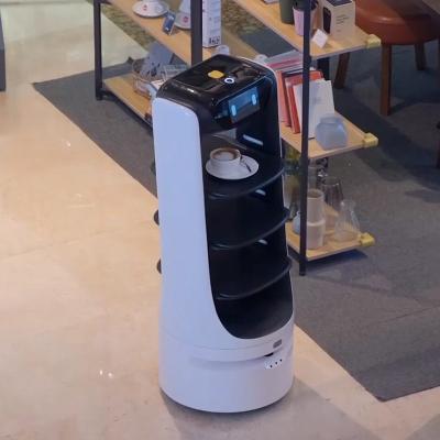 China restaurant & Hotel Provides Cost Effective Reeman Smart Navigation Meals Self Driving Food Delivery Robot For Bar for sale