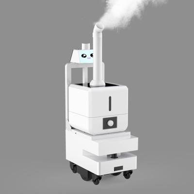 China Large Stability 16L Tank Spray Disinfection Robot ROS Navigation System Automatic Intelligent Fog Robot For Hospital Office School Airport for sale