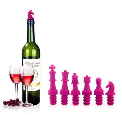 China High Quality Food Grade Wine Viable Silicone Chess Stopper for sale