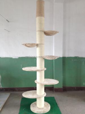 China Viable Ceiling Dia20cm Large Post Height Cat Tree Tower for sale