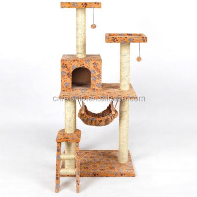 China Sustainable High Quality Wholesale Cat Tree Scratching House for sale