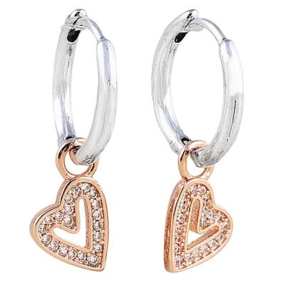 China 2022 New 925 Sterling Silver Romantic Valentines Freehand Heart Hoop Earrings For Women Teen Girls Fashion Jewelry Ear Brincos Wholesale for sale