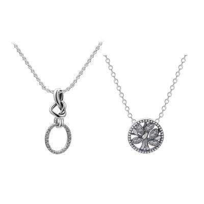 China Authentic TRENDY 925 Sterling Silver Tree of Life Collares Necklaces For Women Jewelry Collier Femme Berloque for sale