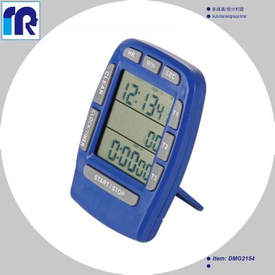 China Sustainable 99H59M59S 3 groups of Digital timer with clock (100h), fixed bracket, magnet and support frame for sale