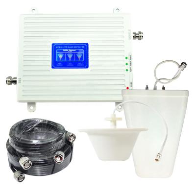 China FDD and LTE 4G Network Booster 900mhz 1800mhz 2600mhz Mobile Cell Phone Signal Booster 23.5*18.5*2cm for sale