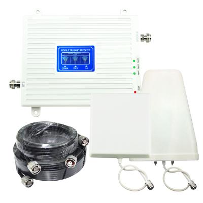 China New design CDMA850mhz 1800mhz 2100mhz mobile phone signal booster for JIO 23.5*18.5*2cm for sale