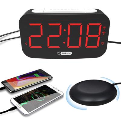 China LUMINOVA bed number seven bed night light USB charging black desk red alarm clock vibrating brightness adjustment for sale