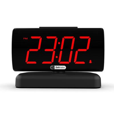 China LUMINOVA New Product Hot Sale 1.8 Inch Red LCD Digital Desk Clock Rotating Low Multifunctional Travel Clock for sale