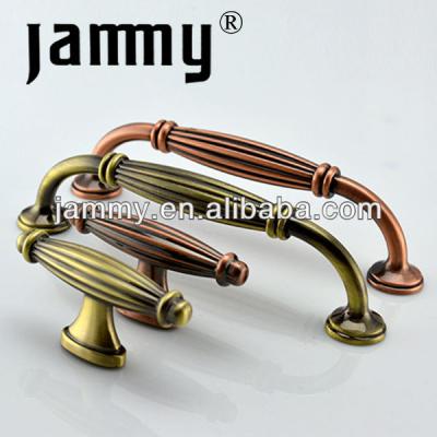 China New Style Bedroom Wardrobe Knobs and Handles Non-Toxic Lead Free, Antique Copper Metal Door Pull Handle for Furniture Hardware for sale