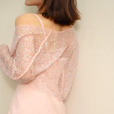 China Coats Diamond Crystal Mesh Cardigan Sexy Rhinestone Shawl Shiny 2023 Summer Women's Smart Raincoats And Temptation Tops for sale