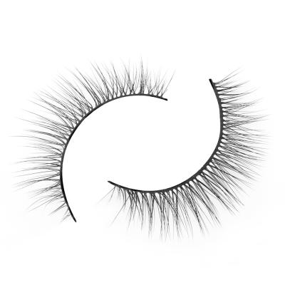 China Custom False Mink Eyelashes Full Volume Synthetic Fiber False Eyelashes Look Natural Round Soft Lashes Light Weight 100% Material Natural for sale