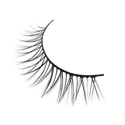 China Super Volume Soft Clear Full Strip Natural Chemical Fiber 3d Eyelash Lashes Long Short Length Ful Strip Lashes For Daily Life for sale