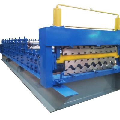 China Colored Steel Double Layer Roll Forming Machine Hydraulic Cutting 4500 kg for sale