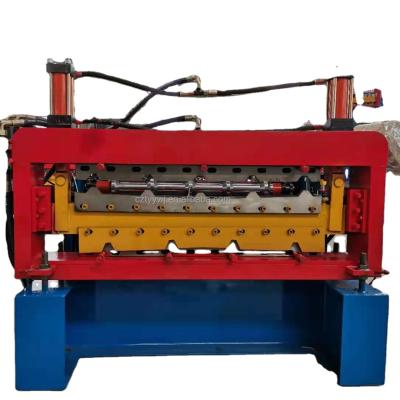 China Metal Steel Corrugated Double Layer Roll Forming Machine 840/900  Hydraulic Cutting for sale