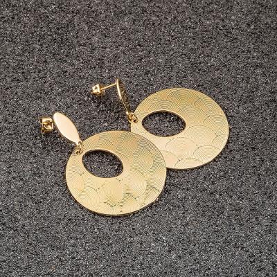 China 2022 Environmental Friendly New Products Most Popular Fashion Jewelry Earring Women Gold Plated Circle Earings for sale