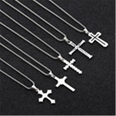 China 2022 New Creative Simple Gold CLASSIC Religious Classic Cross Necklace Hip Hop Stainless Steel Cross Necklace For Men for sale