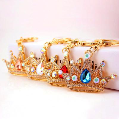 China 2022 Fashion High Quality Environmentally Friendly Crystal Crown Key Chain Wholesale Keychain For Women for sale