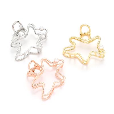 China Soft Matte Hair Claw Clips Simple Fashion Alloy Cross Hair Claw Clips For Women Hair Accessories for sale