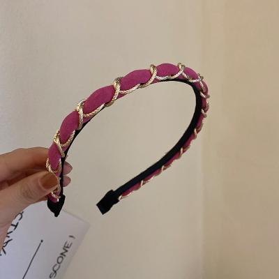 China Hot Selling Characteristic Hair Accessories Headband European Fashion Hairband French Retro Fabric Hairband for sale