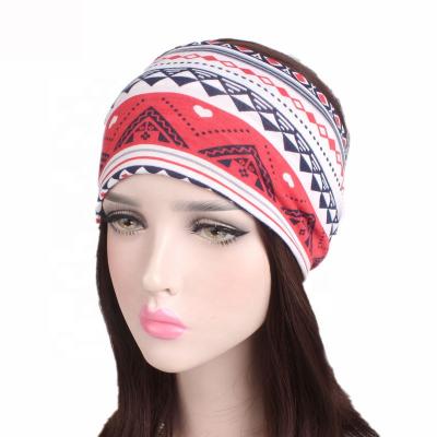 China Fashion Cheap New Arrived Tidy Up Messy Hair Headwraps Stripe Ladies Hair Bands Elastic Cotton Headband for sale