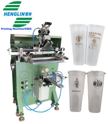 China Garment Shops Beverage Cup/Mug Semi Auto Screen Printing Machine , Pneumatic Silk Screen Printer Bottle Printing Machine for sale