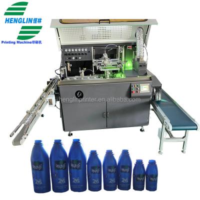 China Garment Shops Plastic Glass Bottle UV Silk Screen Printing Machine Multi-color Cylindrical Flat Oval Conical Automatic Screen Printer for sale