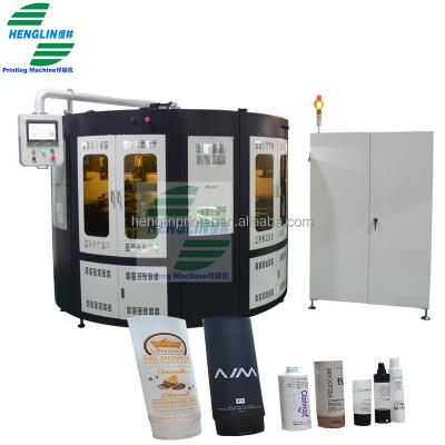 China Garment Shops CNC Servo Triangle Cup Square Bottle Jar Soft Tube Automatic Silk Screen Printing Machine CCD Vision Automatic Positioning for sale