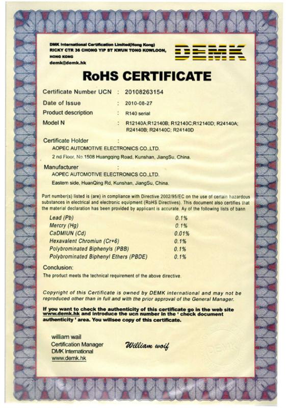 RoHS - Suzhou Aopec Import & Export Co., Ltd.