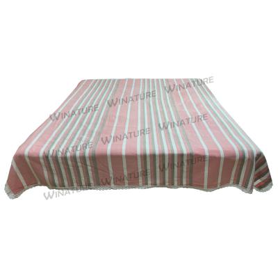 China Winature Anti-Static Gray Pink And White Mother and Baby Stripes Kids Bed Sheets 100% Cotton Bedding Set for sale