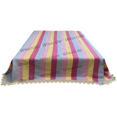 China Winature Powder Blue Plum Red Stripe Style High Quality Cotton Bed Sheets 100% Anti-Static Yellow Anti-Static Baby Sheet Sets for sale