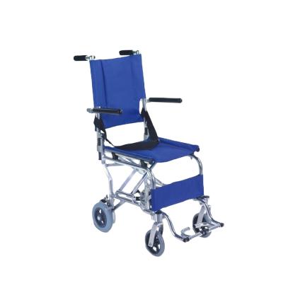 China Light Weight Cheapest Price Aluminum Lightweight Folding Transport Wheelchair For Travel for sale