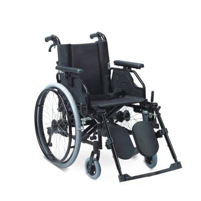 China Medicare Aluminum Manual Folding Backrest Wheelchair Leg Support 100kg for sale