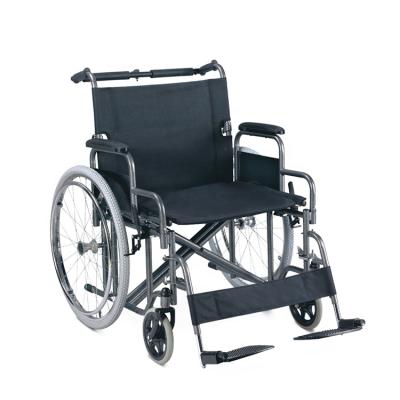 China Older steel manual folding bariatric wheelchair for 125kg disabled for sale