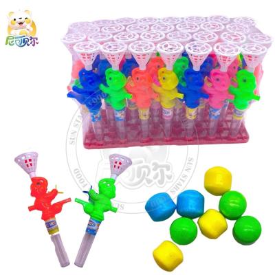 China Promotional Toys Mini Elephant Ball Whistle Toy with Colorful Squeezed Candy for sale