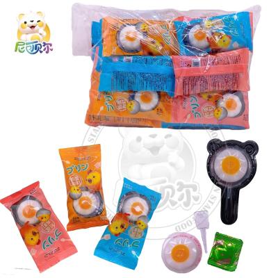 China Normal Jelly Pudding Candy Sweet Fruit Flavor Halal Egg Form Jelly Game With Popping Candy Omelette Toy Pan And Egg Funny Kitchen for sale