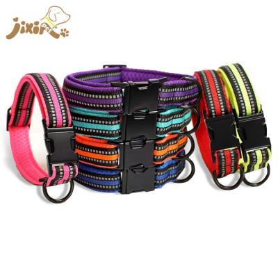 China Amazon Best Seller Padded Polyester Customized Printing Patterns Dog Collar With Base Decoration for sale