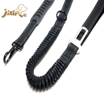 China Bungee Nylon Elastic Dog Seat Belt DETACHED Leash with Clasp for sale